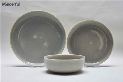 White Grey Crockery