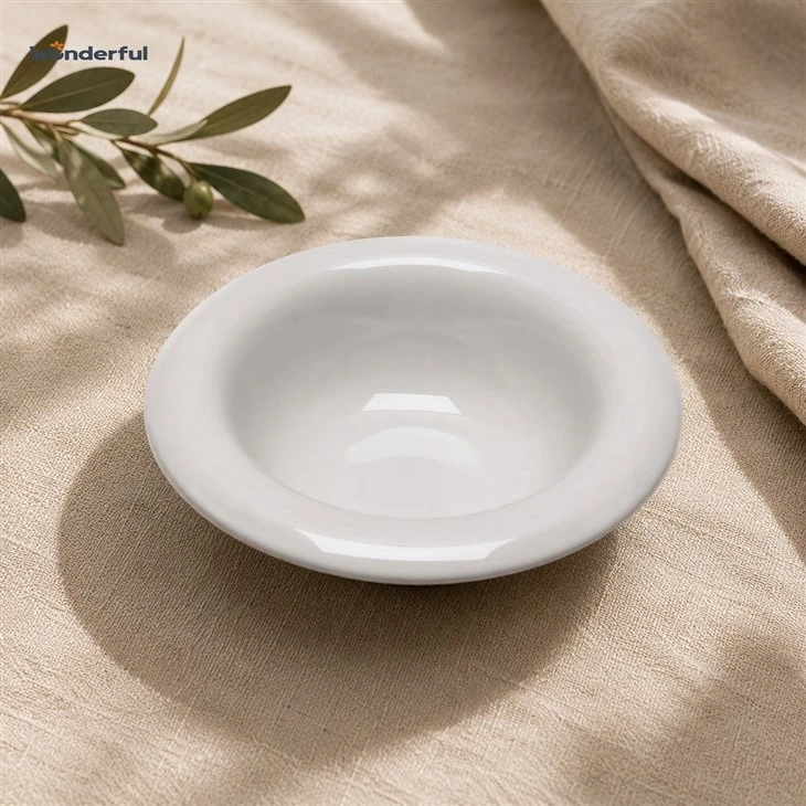 Solid White Mushroom Rim Porcelain Dinnerware Set manufacturers