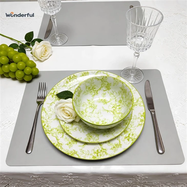 Wonderful Sage Green Botanical Sketch Ceramic Dinnerware best